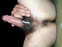 hairy ass and cum